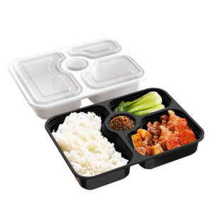 Lò vi sóng BPA free takeout container thực phẩm bao bì lưu trữ và container dùng một lần 2/3/4/5 ngăn Bento Hộp Ăn Trưa - Product Image 2