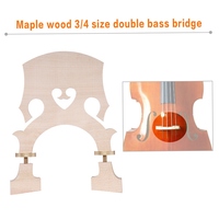 Pont en érable standard, pièce de rechange pour contrebasse de taille 3/4, pont de contrebasse droit réglable