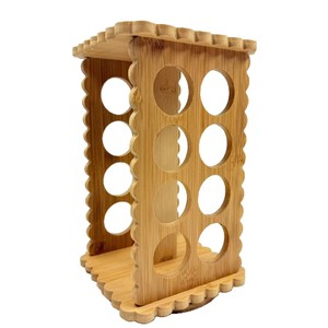 Bamboo <b>Spice</b> <b>Rack</b> <b>Rotating</b> Multi Layer Kitchen Storage Organizer For Seasonings Display - Product Image 2