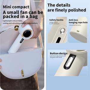 Ventilador de Mano Portátil de Alta Velocidad con 100 Velocidades, Pantalla LED de Energía, Mini Ventilador de Mano para Exteriores - Product Image 3