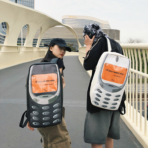 Mochila de gran capacidad a la moda para teléfono <span class=keywords><strong>Nokia</strong></span> <span class=keywords><strong>106</strong></span>, mochila personalizada con forma de teléfono para estudiantes unisex, mochila bonita, bolso para teléfono - Product Image 3