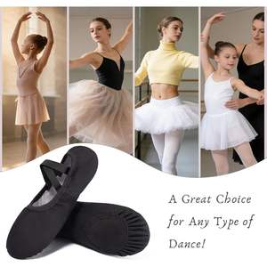 รองเท้าบัลเลต์ผ้าใบพื้นแบน Dynadans สำหรับเด็กหญิงและผู้หญิง - Product Image 2