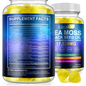 4 in 1 temiz <span class=keywords><strong>Nutraceuticals</strong></span> deniz yosunu Gummies ile aslan yelesi Shilajit siyah tohum yağı vahşi vitamini yüklü maddeler Mason kavanoz - Product Image 6