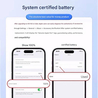 Batterie de diagnostic sans soudure pour 13 Pro, 3095 mAh, 0 cycle, 100 % de santé, sans pop-up, en stock, CE RoHS FCC
