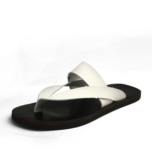 Nuevas Chanclas de cuero de alta calidad, diseño plano de marca de lujo, <span class=keywords><strong>sandalias</strong></span> de gladiador romano de vaca genuina 38-46, OEM de fábrica de gran tamaño - Product Image 2