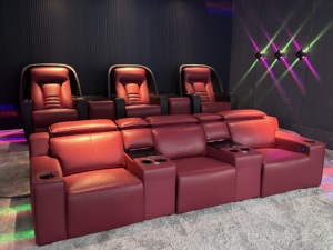 Sofá de Cuero Auténtico de Alta Calidad con Luz LED Automática, Moderno, para el Hogar, Sala de Estar, Salas de Cine en Casa, Muebles de Cine - Product Image 4