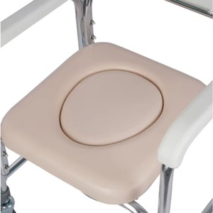 Wheeled toilet chair Disabled toilet chair Toilet <b>stool</b> Movable with pedals Pregnant women and the elderly Toilet bath chair - Product Image 2