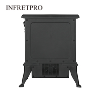 Cheminée électrique portable autoportante INFRETPRO avec éclairage et désodorisation pour salon et chambre
