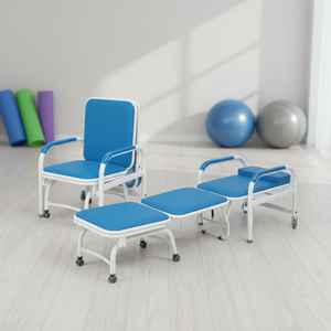 Chaise d'<span class=keywords><strong>accompagnement</strong></span> pliable Hochey Medical avec rangement sous le lit, mobilier hospitalier - Product Image 3