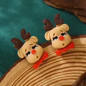 Pendientes colgantes de piedra Natural de Navidad de dibujos animados transfronterizos para mujer Otoño Invierno único lindo árbol de Navidad <span class=keywords><strong>Santa</strong></span> Claus Bell JXX - Product Image 3