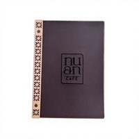 Porte-menu moderne de luxe en bois de bouleau avec format A4/A5, certifié ISO, logo personnalisé, toutes couleurs, pour café, restaurant, bar, hôtel