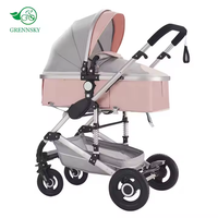 Poussette jumelle légère de luxe 3 en 1 Système de voyage Sièges d'auto pour bébé et poussette de transport pliable Combo