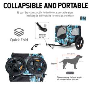 Remorque <span class=keywords><strong>de</strong></span> vélo pliable pour chien 16 pouces roues antidérapant <span class=keywords><strong>sol</strong></span> à dégagement rapide cadre laisse 30KG capacité <span class=keywords><strong>de</strong></span> charge remorque <span class=keywords><strong>de</strong></span> vélo pour animaux <span class=keywords><strong>de</strong></span> compagnie - Product Image 4