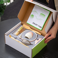 Set à Thé Matcha Personnalisé avec Logo, 4 à 10 Pièces, Bol Japonais, Fouet à Thé, Support en Bambou, Kit OEM Fouet Matcha avec Boîte Cadeau