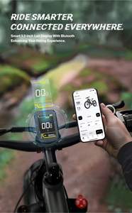 Entrepôt UE DUOTTS F26 <span class=keywords><strong>Lite</strong></span> Vélo électrique 48V 18AH 26 pouces Pneu gras 7 vitesses pour adultes - Product Image 5