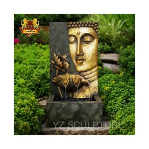 Décoration extérieure moderne métal Bronze fontaines d'eau grandeur nature cuivre Bronze laiton <span class=keywords><strong>Bouddha</strong></span> <span class=keywords><strong>fontaine</strong></span> de jardin - Product Image 3