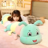 Boneka Ulat Lucu Lisa, Bantal Peluk, Hewan Boneka Isi Polyester untuk Tempat Tidur Anak Perempuan