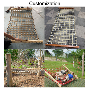 Hamac à bascule Couchage Net Maille Qualité Hamacs Avec Corde Polyester Pour Arbres Rond Lit Balançoire Plage Personnalisé Salon De Jardin - Product Image 6