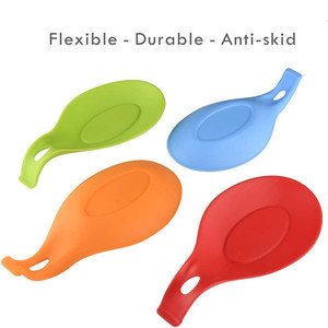 Accessori per la cucina supporto per gocciolamento Design portautensili supporto per cucchiaio in Silicone supporto per spatola resistente al calore poggia cucchiaio in Silicone - Product Image 2