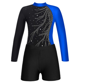 Трико для художественной гимнастики для взрослых, для девочек, блестящие, готовые к отправке купальники для художественной гимнастики для девочек - Product Image 3