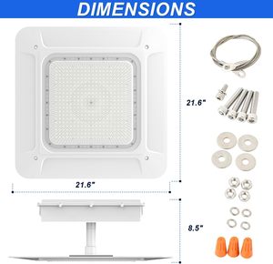 Lámpara de Oficina de 600W Equivalente a HID/HPS, Montaje en Superficie, Clasificación IP54, Aluminio, Garantía de 2 Años, Certificación DLC, 100-277V - Product Image 5