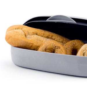 Unieke Product Bpa Gratis Plastic Materiaal Keuken Gebakken Goederen Opslag Container Broodtrommel Brood Doos