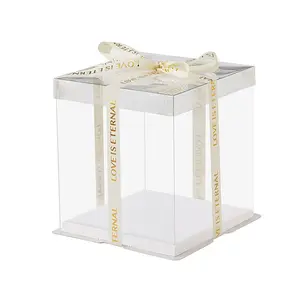 10*7 Mini Mousse Packaging Transparent European Luxury Triangle Packaging Paper Pizza Cake Box For Milk Cake