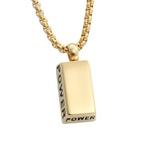 Collier pour homme en acier inoxydable avec pendentif lettre, thème géométrique rétro, cadeau 280240 - Product Image 4