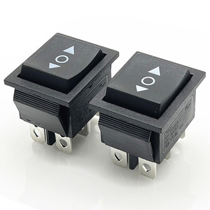 สวิตช์โยกแบบกดติดปล่อยดับ (ON)-OFF-(ON) สีดำ แบบ DPDT 3 ตำแหน่ง 6 ขา สวิตช์ไฟ 16A 250V 20A 125V สวิตช์ปุ่มกด KCD4 - Product Image 2