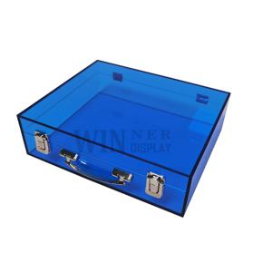 Caja <span class=keywords><strong>de</strong></span> almacenamiento acrílica moderna personalizada al por mayor, maletín portátil <span class=keywords><strong>de</strong></span> colores PMMA para <span class=keywords><strong>maquillaje</strong></span> <span class=keywords><strong>de</strong></span> ropa, Maleta acrílica portátil - Product Image 4