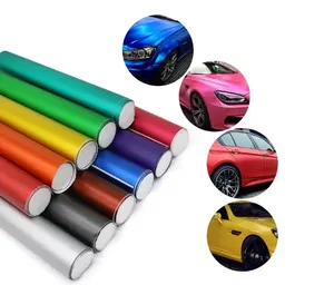 Película de espejo cromado iridiscente de 1,52x18m, película holográfica de vinilo cromado de arco iris para coche