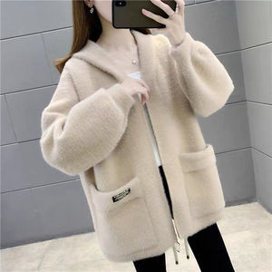 Otoño nueva llegada moda señora manga larga con cremallera <span class=keywords><strong>Abrigo</strong></span> con capucha - Product Image 2