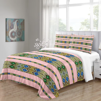 Literie de style marocain au design traditionnel éthiopien européen Ensemble complet de literie imprimé en 3D Ensemble de housse de couette avec taie d'oreiller