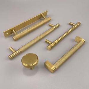 Phòng tắm sang trọng nhà bếp phần cứng cửa tủ Brass có khía/rãnh Grip Tủ kéo xử lý <span class=keywords><strong>Knob</strong></span> 160mm 320mm 480mm - Product Image 3