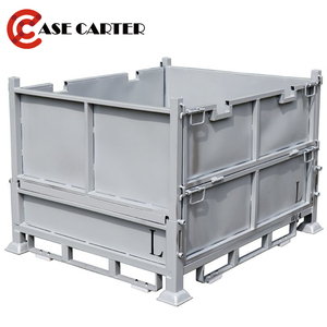 Fournisseur ODM & OEM CASE <span class=keywords><strong>CARTE</strong></span>, boîte à palettes en acier pliable, certifiée CE, bacs de stockage en métal empilables, bacs de stockage de marchandises - Product Image 1
