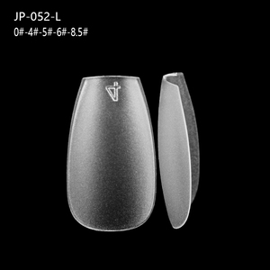 Ongles en gel courts forme cercueil, couvrance totale, acrylique transparent, tailles L M S, pour manucure en salon, extension d'ongles DIY, outil pour ongles artificiels - Product Image 1