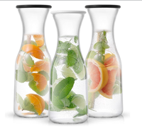 Bouteilles d'eau en verre personnalisé Style bouteille de lait nouveau 1L conteneurs de stockage classiques fête adultes Transparent escalade couvercle personnalisé