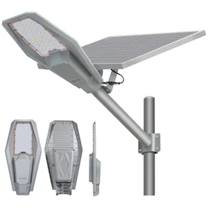 Farola Solar Led para exteriores, luz de calle de alto brillo, 100W, 200W, 300W, 400W, IP65