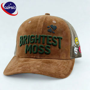 QZFSO Gorra de Béisbol Personalizada con Logotipo Bordado en 3D, 6 Paneles, Malla, Cierre a Presión, Estilo Urbano, Gamuza, Gorras Deportivas, Gorra Trucker para Hombre - Product Image 1