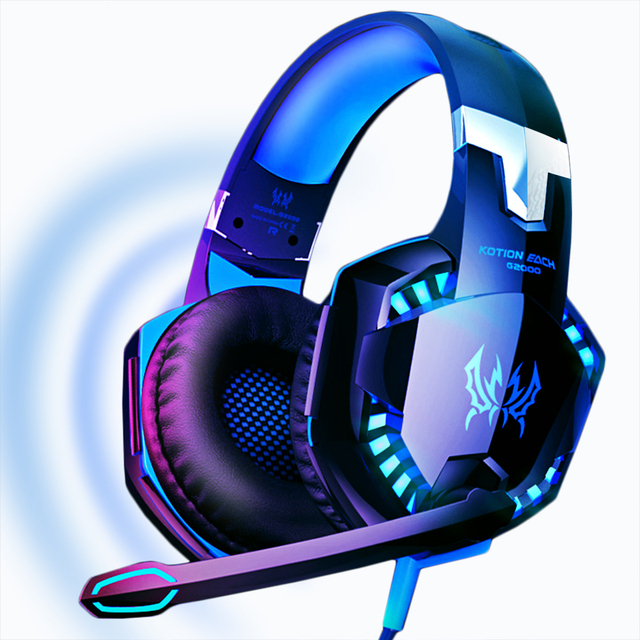 Game Headphones Gaming Headsets Bass Stereo Over-Head Earphone PC Laptop Microphone Wireless Headset for Computer PS4 Xbox