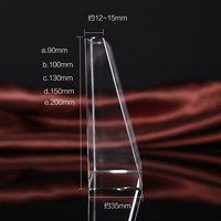 Trophée transparent incliné en K9 gravé en 3D personnalisé pour les cadeaux et souvenirs