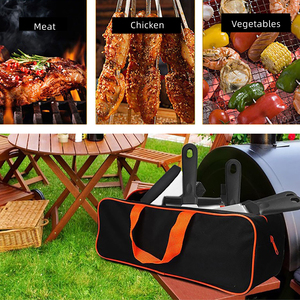 Kit de 35 Accesorios para Parrilla, Juego de Espátulas para Parrilla <span class=keywords><strong>con</strong></span> Espátulas Ampliadas, Cubierta para Untar y Raspador para Barbacoa al Aire Libre - Product Image 2