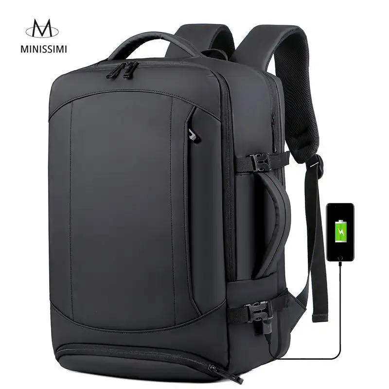 Mochila กระเป๋าเป้ผู้ชายผ้าออกซ์ฟอร์ด,กระเป๋าเป้สะพายหลังกันน้ำ Usb ของผู้ชายกระเป๋าเป้สะพายหลังความจุขนาดใหญ่สายพานรถเข็น Rugzak