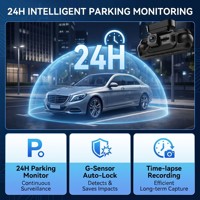 Caméra de tableau de bord 4K HD 4 canaux pour voiture, quatre objectifs, vision nocturne, écran IPS, enregistrement en boucle, grand angle 170 degrés, surveillance de stationnement