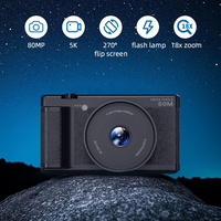 Cámara Digital Réflex de Alta Definición con Lente Única 5K 30FPS, Zoom Óptico 10x-20x, Sensor de Imagen CMOS para Niños, Cámara de 80MP