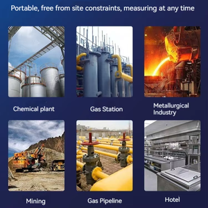 Yüksek hassasiyetli taşınabilir endüstriyel gaz analizörü alarmlı dedektör zehirli karbon monoksit hidrojen sülfür gaz ölçer - Product Image 6