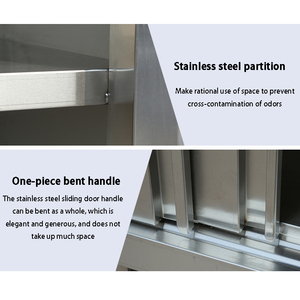 Customized Four-Door Stainless Steel 304 Commercial Kitchen Storage Cabinet with Cleaning Equipment Food <b>Cupboard</b> Drawer - Product Image 4