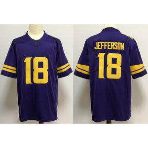 Venta al por mayor 9 J.J. McCarthy 18 Justin Jefferson 3 Addison 15 Dallas Turner Minnesota Top Cosido Camisetas de fútbol americano baratas - Product Image 6