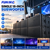 FUNINC Subwoofer simple 18 pouces 650W 8 Ohms en bois de bouleau pour basses profondes, système de sonorisation PA commercial intérieur/extérieur