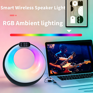 Réveil intelligent 4-en-1 avec lumière d'aube, veilleuse, haut-parleur et lampe musicale d'ambiance RGB contrôlée par application pour chambre et salon - Product Image 4